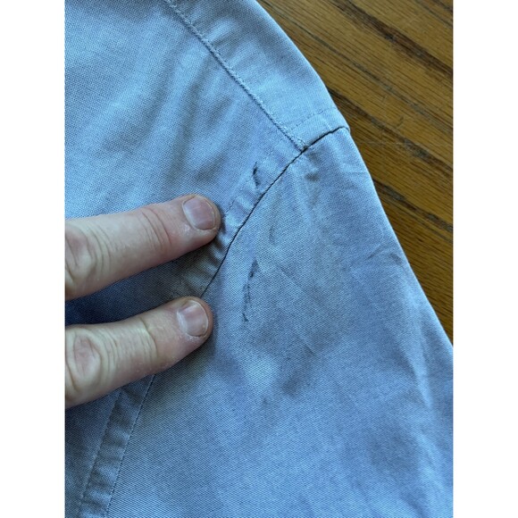 ALLSAINTS Gray Cotton Short Sleeve Button Up Shirt Top Mens Size XXL - Picture 10 of 12